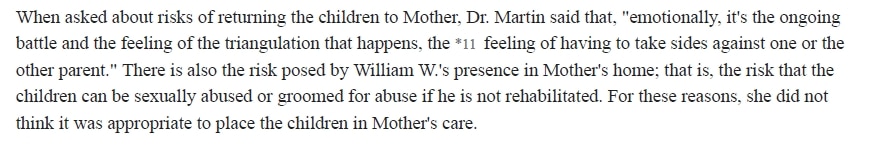 המטפלת של הילדים מישל מרטין אמרה שהאמא חושפת את הילדים לאנס מורשע הבן זוג שלה