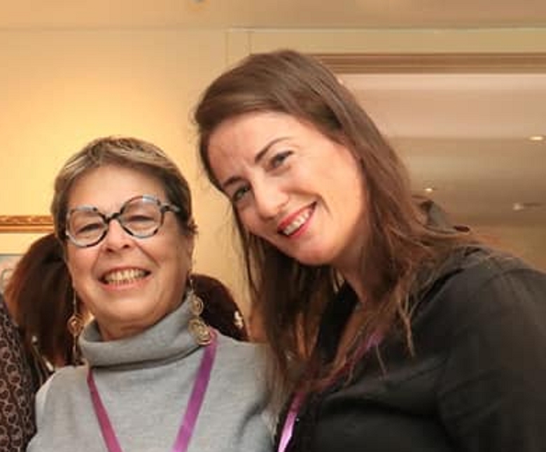 דורית לוי טילר פמיניסטית רדיקלית חברה של עדנה ארבל עם אדווה יגואר