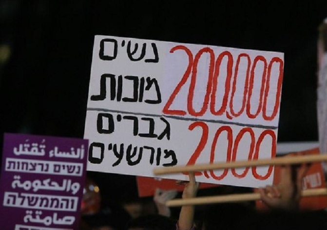 סיסמאות שהעובדות הסוציאליות מפיצות ש 200000 נשים בישראל מוכות כל שנה עי גברים ישראליים