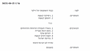בית משפט עליון משרד הרווחה והרווחים