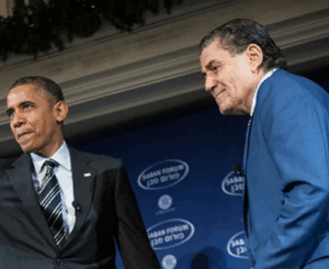 חיים סבן עם אהוב נפשו ברק אובמה