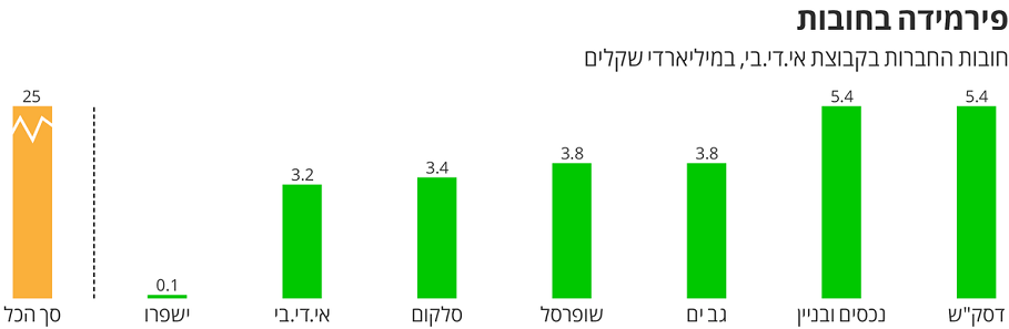 פירמידת החובות של אי די בי 25 מיליארד שח
