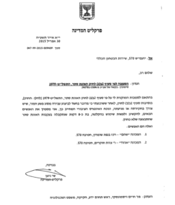 הסמכה של שי ניצן וחיים ויסמונסקי לפתוח האזנות בשכ על תושבי יצהר