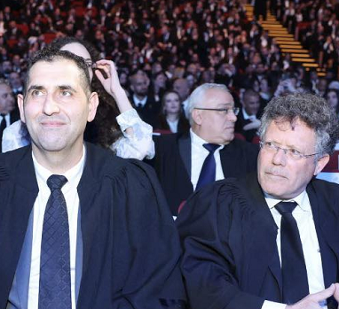 יצחק עמית עם סנגור ארגוני הפרוטקשן הערבים שאדי סארוג'י